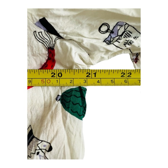 MAEVE Anthropologie Blouse Women Snow Day Long Sleeve Novelty Whimsical Size 10 - Picture 9 of 10